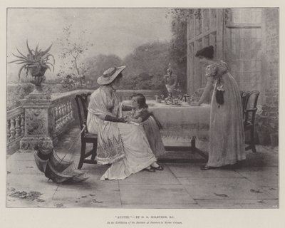 Auntie, in the Exhibition of the Institute of Painters in Water Colours by George Goodwin Kilburne